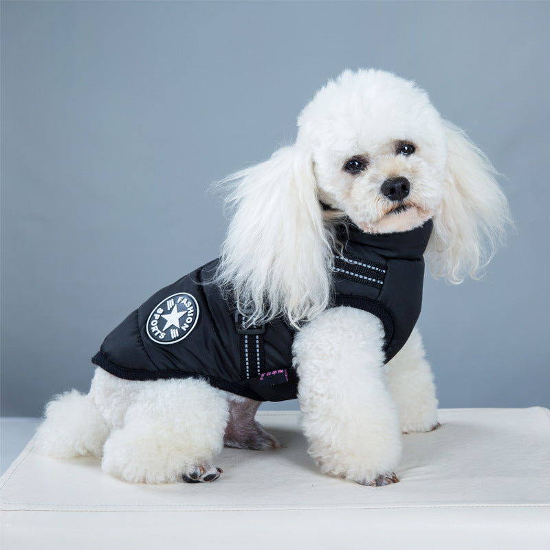 All in one waterproof dog coat with harness